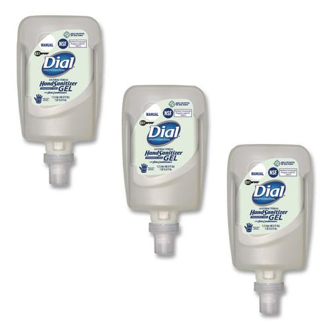 Antibacterial Gel Hand Sanitizer Refill For Fit X1 Manual Dispenser, 1.2 L, Fragrance-free, 3/carton