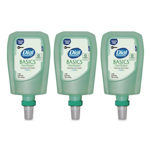 Basics Hypoallergenic Foaming Hand Wash Refill For Fit X1 Touch-free Dispenser, Fresh Floral Scent, 1 L, 3/carton