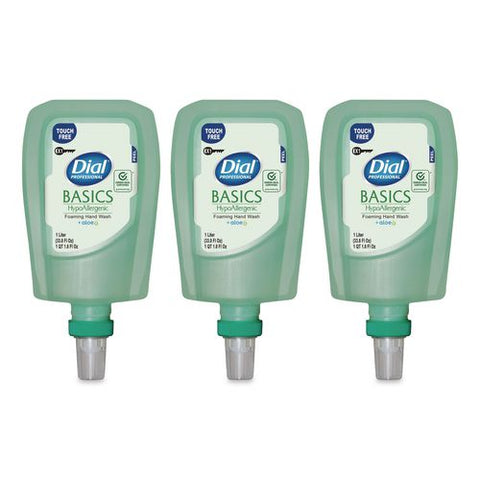 Basics Hypoallergenic Foaming Hand Wash Refill For Fit X1 Touch-free Dispenser, Fresh Floral Scent, 1 L, 3/carton