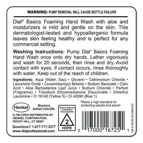 Basics Hypoallergenic Foaming Hand Soap Refill For Fit X1 Manual Dispenser, Fresh Floral Scent, 1 L, 3/carton