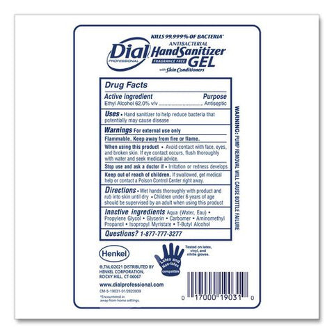 Antibacterial Gel Hand Sanitizer Refill For Fit X1 Touch-free Dispenser, 1 L Refill, Fragrance-free, 3/carton