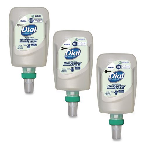 Antibacterial Foaming Hand Sanitizer Refill For Fit X1 Manual Dispenser, 1.2 L Refill, Fragrance-free, 3/carton
