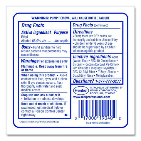 Antibacterial Foaming Hand Sanitizer Refill For Fit X1 Manual Dispenser, 1.2 L Refill, Fragrance-free, 3/carton