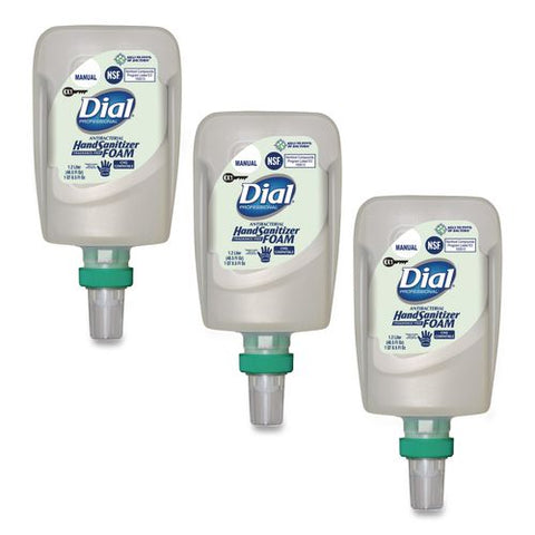 Antibacterial Foaming Hand Sanitizer Refill For Fit X1 Manual Dispenser, 1.2 L Refill, Fragrance-free, 3/carton