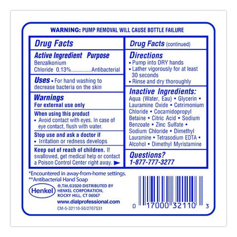 Clean + Gentle Antibacterial Foaming Hand Wash Refill For Fit Manual Dispenser, Unscented, 1.2 L, 3/carton