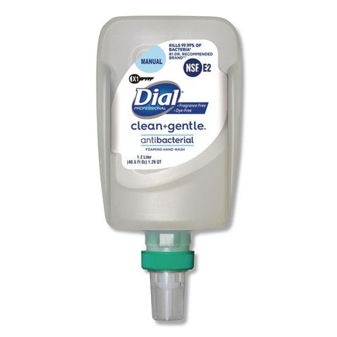 Clean + Gentle Antibacterial Foaming Hand Wash Refill For Fit Manual Dispenser, Unscented, 1.2 L, 3/carton