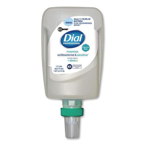 Antibacterial And Sensitive Foaming Hand Wash Refill For Fit X2 Manual Dispensers, Fragrance-free, 1.2 L, 3/carton
