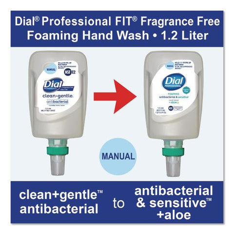 Antibacterial And Sensitive Foaming Hand Wash Refill For Fit X2 Manual Dispensers, Fragrance-free, 1.2 L, 3/carton
