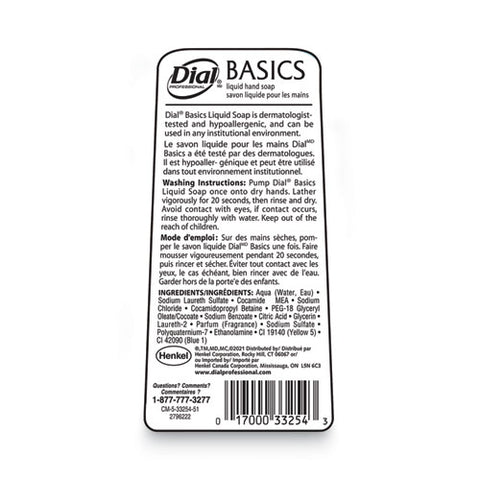 Basics Mp Free Liquid Hand Soap, Unscented, 7.5 Oz, 12/carton