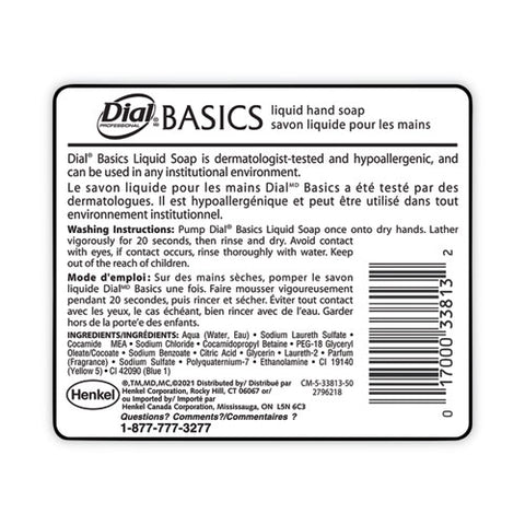 Basics Mp Free Liquid Hand Soap, Unscented, 16 Oz, 12/carton