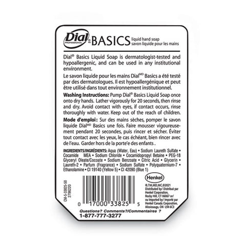 Basics Mp Free Liquid Hand Soap Refill For Versa Dispenser, Unscented, 15 Oz, 6/carton