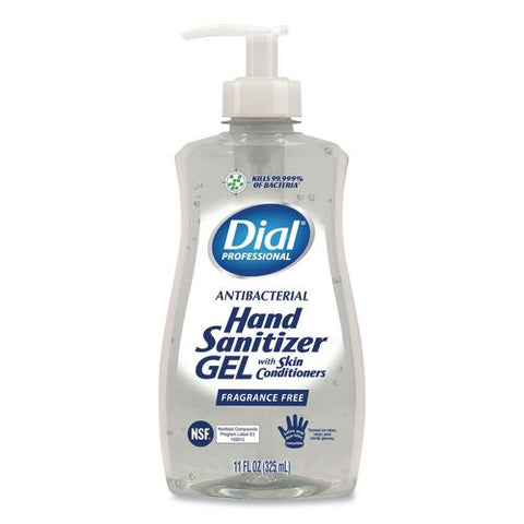 Gel Antibacterial Hand Sanitizer, Fragrance-free, 11 Oz Pump Bottle