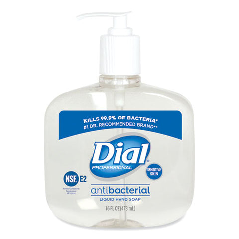 Antibacterial Liquid Hand Soap For Sensitive Skin, Light Floral Scent, 16 Oz, 12/carton