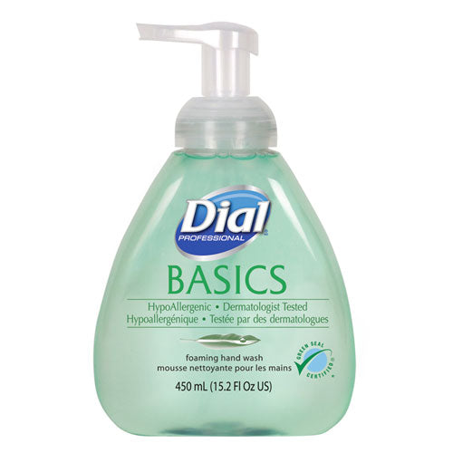 Basics Hypoallergenic Foaming Hand Wash, Honeysuckle Scent, 15.2 Oz, 4/carton