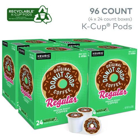 Donut Shop Coffee K-cups, Regular, 96/carton