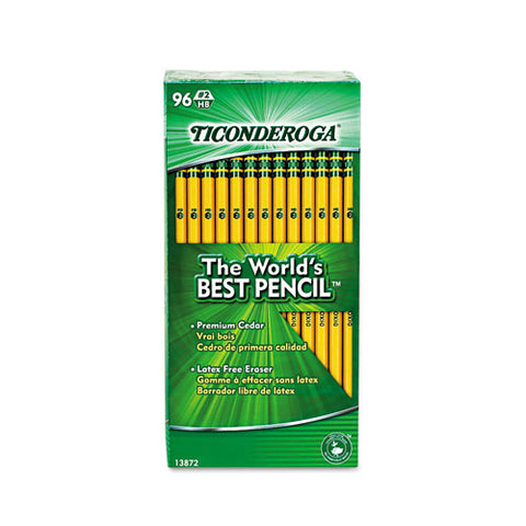 Pencil Value Pack, Hb (#2), Black Lead, Yellow Barrel, 96/pack