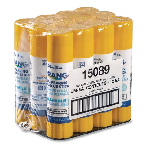 Washable Glue Sticks, Blue, 0.28 Oz, Dries Clear