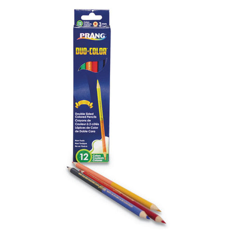 Duo-color Colored Pencil Sets, 3 Mm, Assorted Lead And Barrel Colors, 6/pack