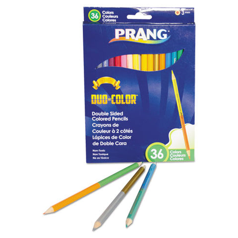 Duo-color Colored Pencil Sets, 3 Mm, 2b, Assorted Lead And Barrel Colors, 18/pack