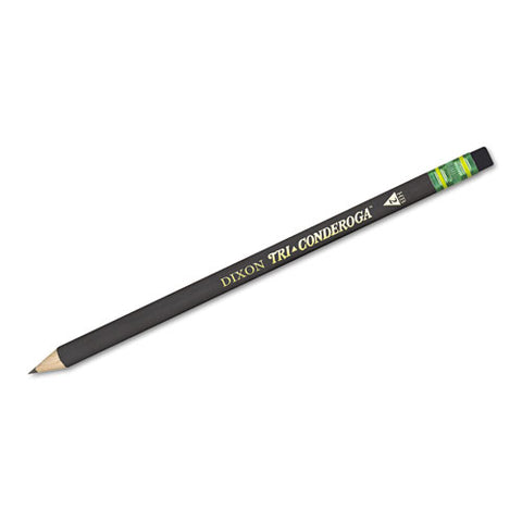 Tri-conderoga Pencil With Microban Protection, Hb (#2), Black Lead, Black Barrel, Dozen