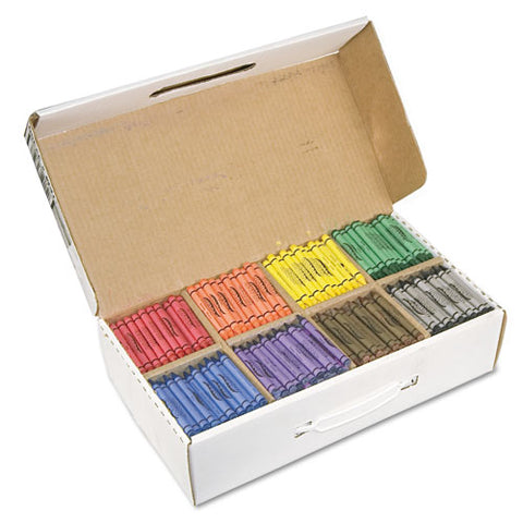 Crayons Made With Soy, 100 Each Of 8 Colors, 800/carton