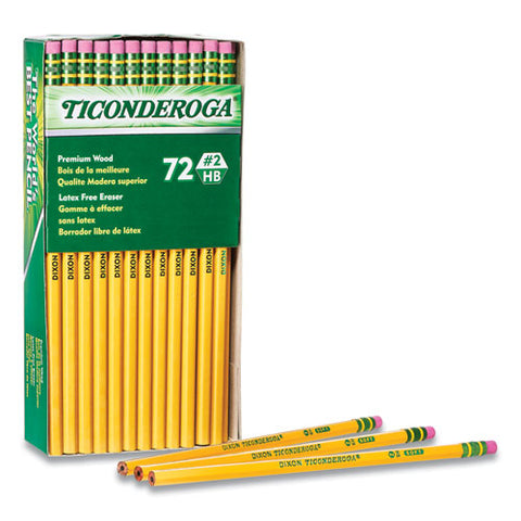 Pencils, Hb (#2), Black Lead, Yellow Barrel, 72/pack