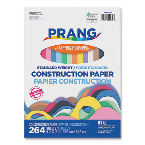 Construction Paper, 9 X 12, Assorted Colors, 264/pack