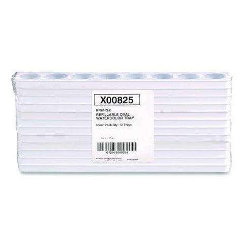 Refillable Oval Watercolor Tray, White, 12/pack