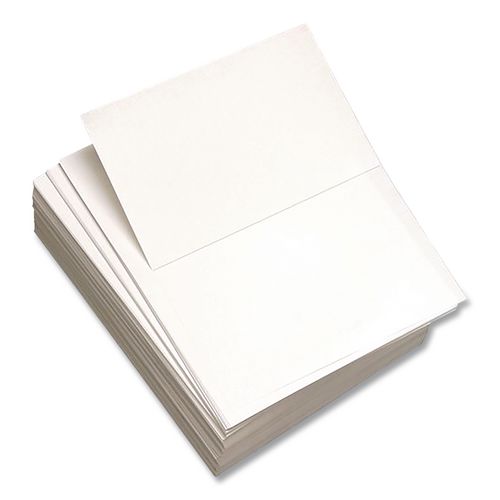 Custom Cut Copy Paper, 92 Bright, Micro-perforated 5.5" From Top, 20 Lb Weight, 8.5 X 11, White, 500 Sheets/ream