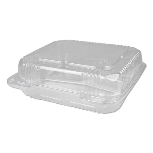 Plastic Clear Hinged Containers, 3-compartment, 5 Oz/5 Oz/15 Oz, 8.88 X 8 X 3, Clear, 250/carton