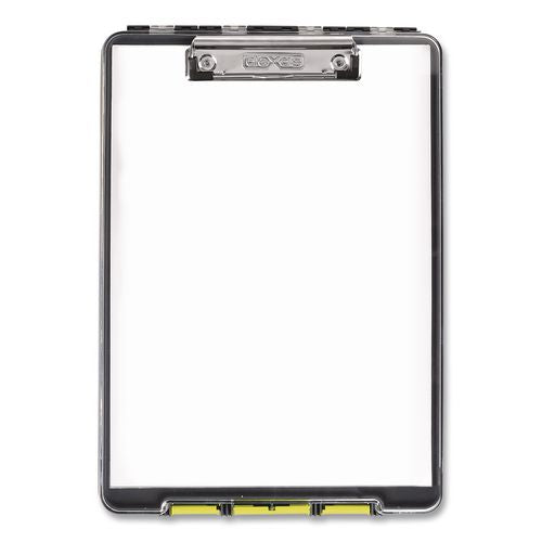 Clearview Clipcase Storage Clipboard, 0.35" Clip Capacity, Holds 8.87 X 12.25 Sheets, Gray/yellow