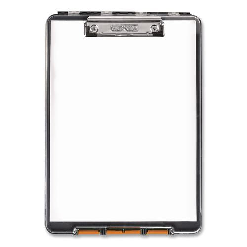 Clearview Clipcase Storage Clipboard, 0.35" Clip Capacity, Holds 8.87 X 12.25 Sheets, Gray/orange