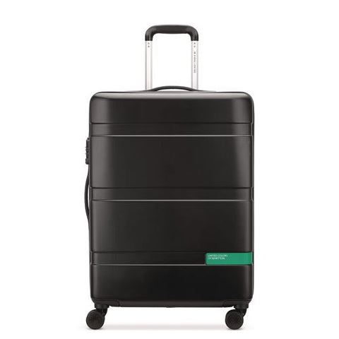 United Colors Of Benetton X Delsey Paris Now! 23" Hardside Spinner, 18 X 11 X 26, Black