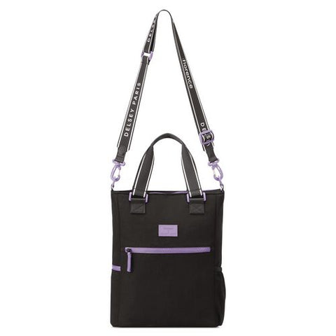 Florence By Mills Your Story Tote Bag, 15.6" Laptop Compartment, 12.5" X 4.75" X 14.25", Black/purple