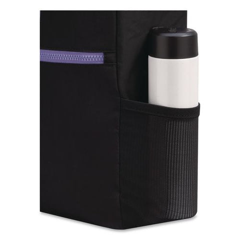 Florence By Mills Your Story Tote Bag, 15.6" Laptop Compartment, 12.5" X 4.75" X 14.25", Black/purple