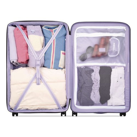 Florence By Mills X Delsey Paris Spin Me Away 29" Hardside Suitcase, 19.5 X 12.5 X 31.25, Lavender