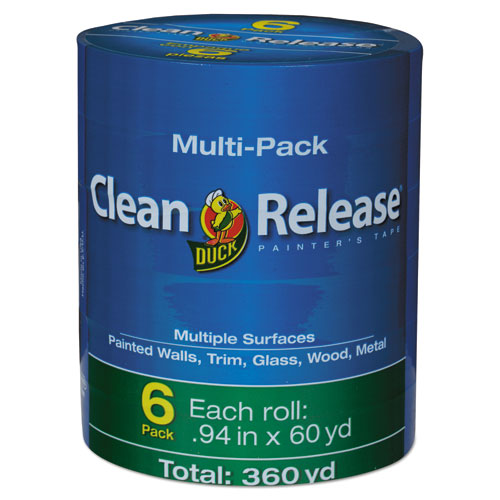 Clean Release Painter's Tape, 3" Core, 0.94" X 60 Yds, Blue, 6/pack