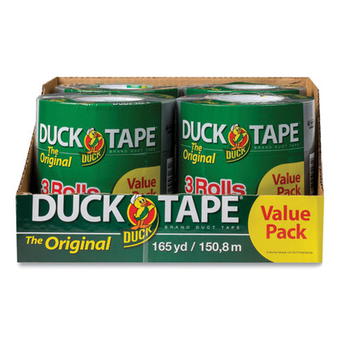 Utility Duct Tape, 3" Core, 1.88" X 55 Yds, Silver, 3/pack