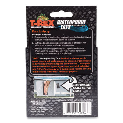 Waterproof Tape, 3" Core, 2" X 5 Ft, Black