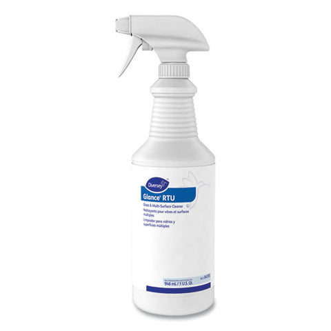 Glance Glass And Multi-surface Cleaner, Original, (12) 32 Oz Capped Bottles And One Trigger Sprayer