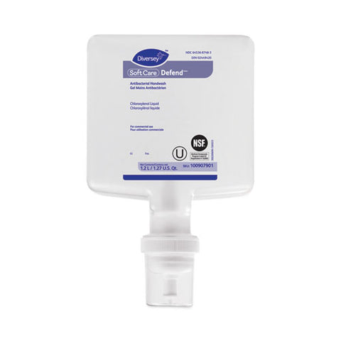 Soft Care Defend Handwash Refill For Intellicare Dispensers, Fragrance-free, 1.2 L, 6/carton