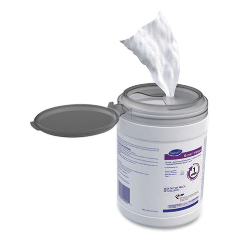 Oxivir 1 Wipes, 1-ply, 10 X 10, Characteristic Scent, White, 60 Canister, 12 Canisters/carton