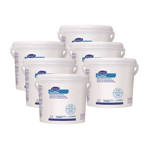 Easywipe Disposable Wiping Refill, 8.63 X 24.88, White, 125/bucket, 6/carton