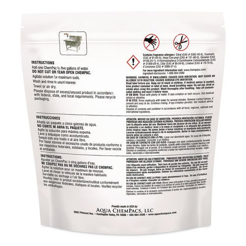 Aqua Chempacs Dishwashing Detergent, Fresh Citrus Scent, 40 Chempacs