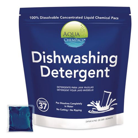 Aqua Chempacs Dishwashing Detergent, Fresh Citrus Scent, 40 Chempacs