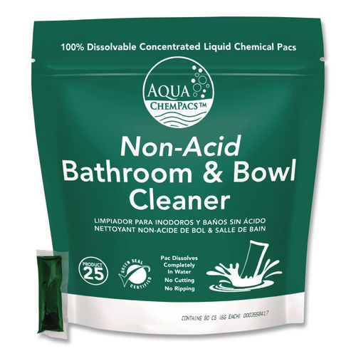 Aqua Chempacs Non-acid Bathroom And Bowl Cleaner, Lavender Scent, 20 Chem Pacs/pack