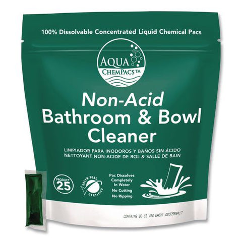 Aqua Chempacs Non-acid Bathroom And Bowl Cleaner, Lavender Scent, 20 Chem Pacs/pack