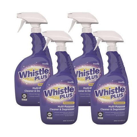 Whistle Plus Professional Multi-purpose Cleaner/degreaser, Citrus, 32 Oz Spray Bottle, 4/carton