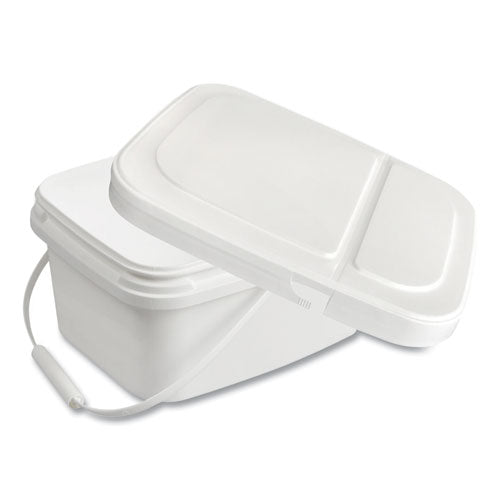 Polypropylene Dry Wipe Charging Bucket, 24 X 14 X 14, White, 12/box
