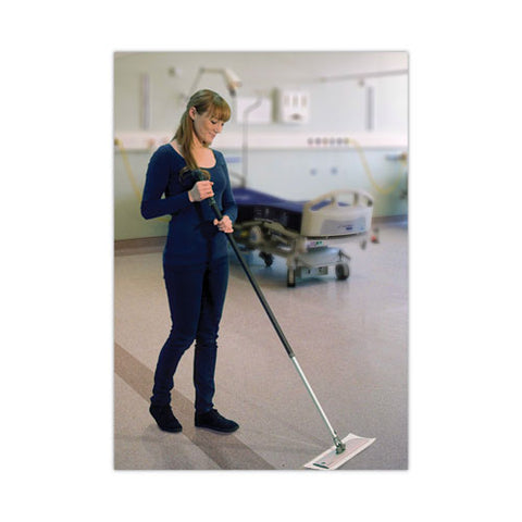 Taskisum Disposable Microfiber Mop, 17.7 X 4.9 White Microfiber Head, 25/pack